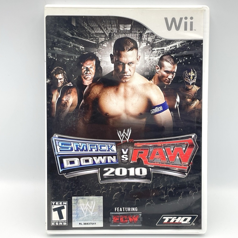 WWE SmackDown vs Raw 2010 Nintendo Wii Complete CIB Tested‎ Works Wrestling Game